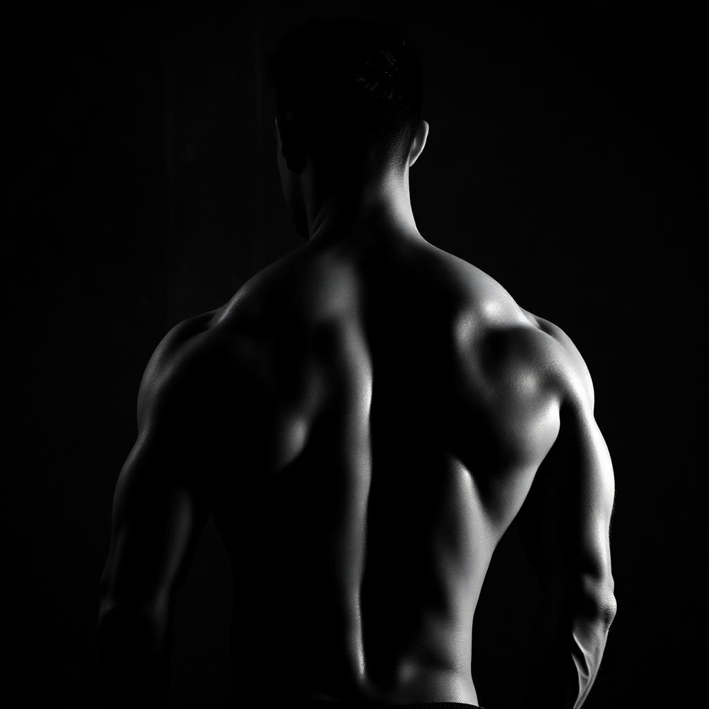 Athlete's back showing lean muscle definition after a BulkForge cycle